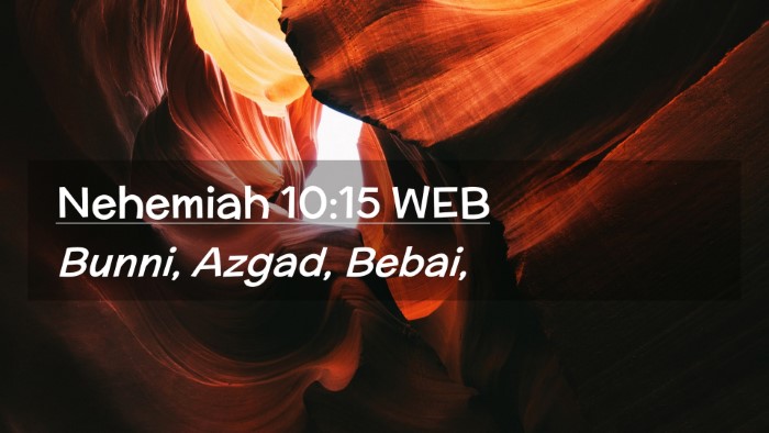 Picture 02 - Nehemiah 10:15 WEB Desktop Wallpaper - Bunni, Azgad, - Desktop Bible Verse Wallpaper