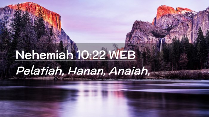Picture 02 - Nehemiah 10:22 WEB Desktop Wallpaper - Pelatiah, Hanan, - Desktop Bible Verse Wallpaper