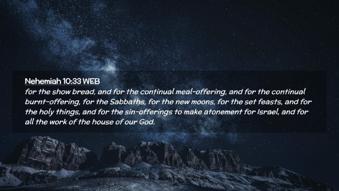 Picture 02 - Nehemiah 10:33 WEB Desktop Wallpaper - for the show bread, and for the continual - Desktop Bible Verse Wallpaper
