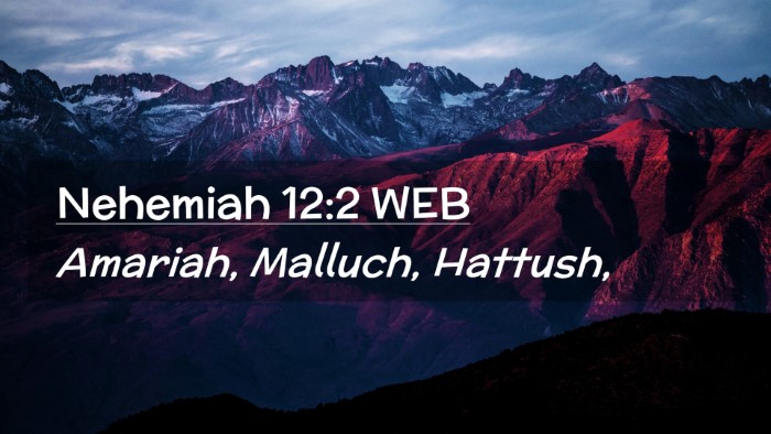 Picture 02 - Nehemiah 12:2 WEB Desktop Wallpaper - Amariah, Malluch, - Desktop Bible Verse Wallpaper