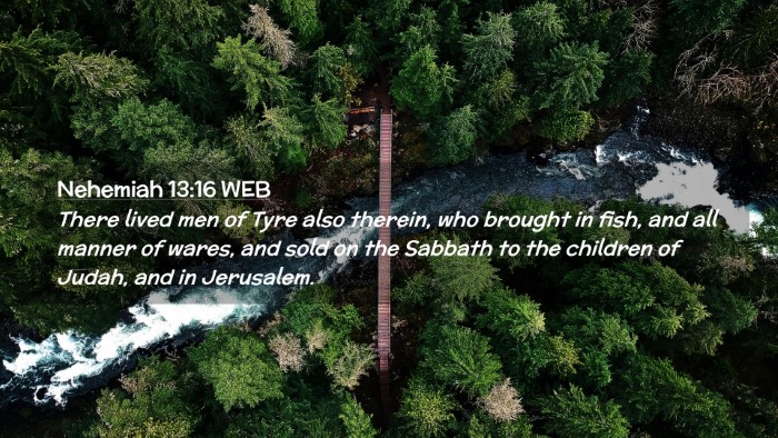 Picture 02 - Nehemiah 13:16 WEB Desktop Wallpaper - There lived men of Tyre also therein, who brought - Desktop Bible Verse Wallpaper