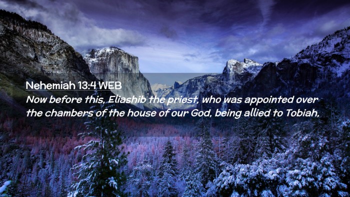 Picture 02 - Nehemiah 13:4 WEB Desktop Wallpaper - Now before this, Eliashib the priest, who was - Desktop Bible Verse Wallpaper