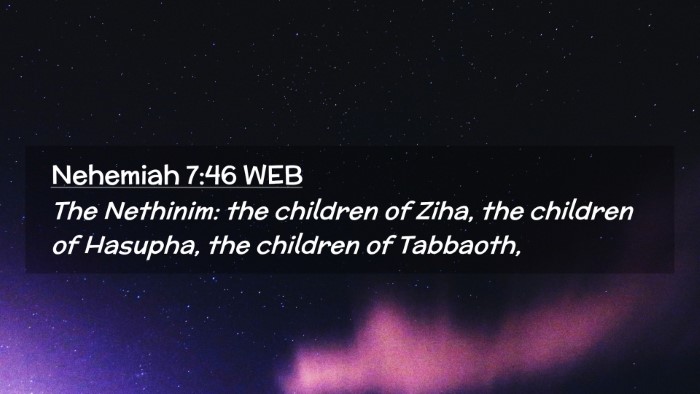 Picture 02 - Nehemiah 7:46 WEB Desktop Wallpaper - The Nethinim: the children of Ziha, the children - Desktop Bible Verse Wallpaper