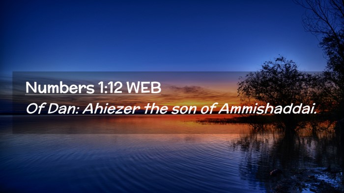 Picture 02 - Numbers 1:12 WEB Desktop Wallpaper - Of Dan: Ahiezer the son of - Desktop Bible Verse Wallpaper