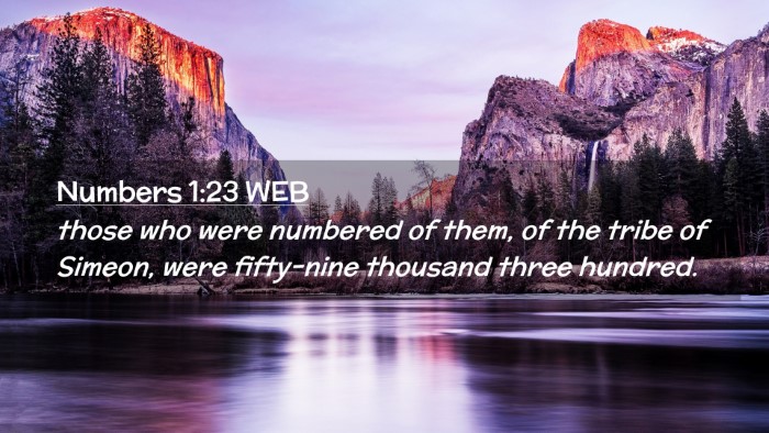 Picture 02 - Numbers 1:23 WEB Desktop Wallpaper - those who were numbered of them, of the tribe of - Desktop Bible Verse Wallpaper