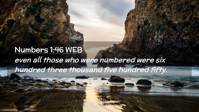 Picture 02 - Numbers 1:46 WEB Desktop Wallpaper - even all those who were numbered were six hundred - Desktop Bible Verse Wallpaper
