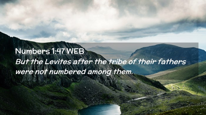 Picture 02 - Numbers 1:47 WEB Desktop Wallpaper - But the Levites after the tribe of their fathers - Desktop Bible Verse Wallpaper