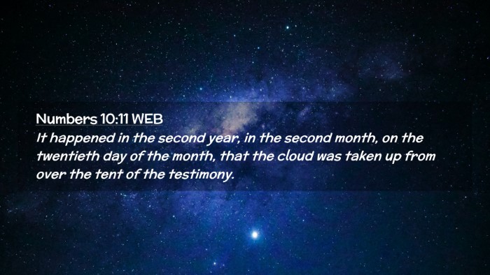 Picture 02 - Numbers 10:11 WEB Desktop Wallpaper - It happened in the second year, in the second - Desktop Bible Verse Wallpaper