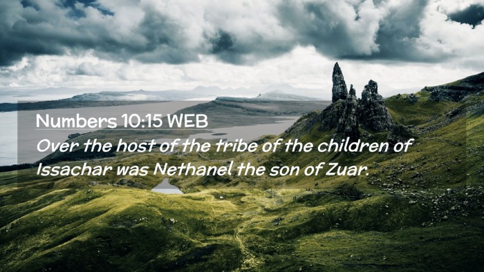Picture 02 - Numbers 10:15 WEB Desktop Wallpaper - Over the host of the tribe of the children of - Desktop Bible Verse Wallpaper