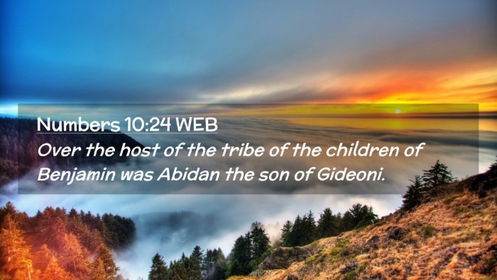 Picture 02 - Numbers 10:24 WEB Desktop Wallpaper - Over the host of the tribe of the children of - Desktop Bible Verse Wallpaper