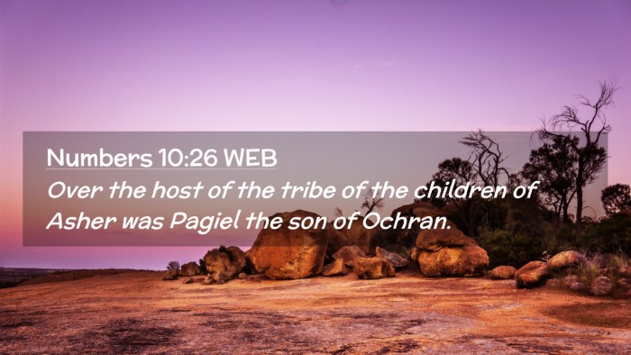 Picture 02 - Numbers 10:26 WEB Desktop Wallpaper - Over the host of the tribe of the children of - Desktop Bible Verse Wallpaper