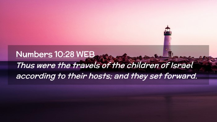 Picture 02 - Numbers 10:28 WEB Desktop Wallpaper - Thus were the travels of the children of Israel - Desktop Bible Verse Wallpaper