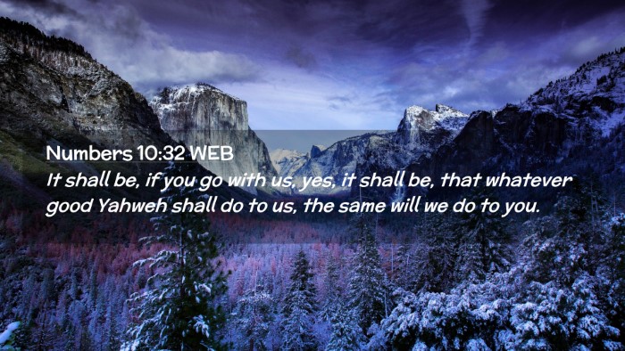 Picture 02 - Numbers 10:32 WEB Desktop Wallpaper - It shall be, if you go with us, yes, it shall be, - Desktop Bible Verse Wallpaper