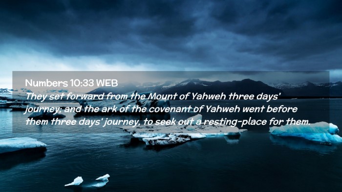 Picture 02 - Numbers 10:33 WEB Desktop Wallpaper - They set forward from the Mount of Yahweh three - Desktop Bible Verse Wallpaper