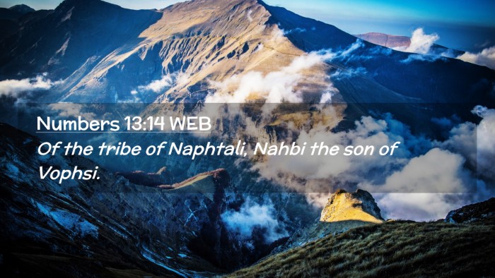 Picture 02 - Numbers 13:14 WEB Desktop Wallpaper - Of the tribe of Naphtali, Nahbi the son of - Desktop Bible Verse Wallpaper