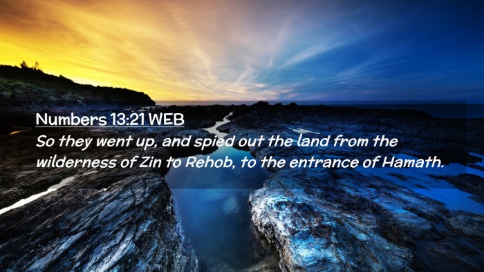 Picture 02 - Numbers 13:21 WEB Desktop Wallpaper - So they went up, and spied out the land from the - Desktop Bible Verse Wallpaper