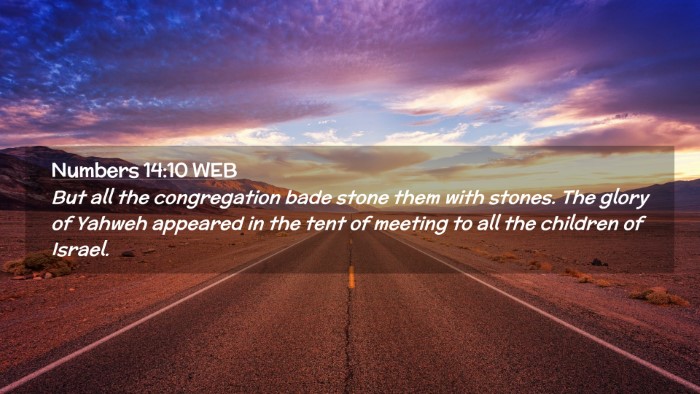 Picture 02 - Numbers 14:10 WEB Desktop Wallpaper - But all the congregation bade stone them with - Desktop Bible Verse Wallpaper
