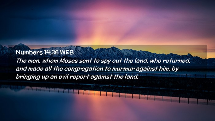 Picture 02 - Numbers 14:36 WEB Desktop Wallpaper - The men, whom Moses sent to spy out the land, who - Desktop Bible Verse Wallpaper