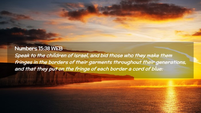 Picture 02 - Numbers 15:38 WEB Desktop Wallpaper - Speak to the children of Israel, and bid those - Desktop Bible Verse Wallpaper