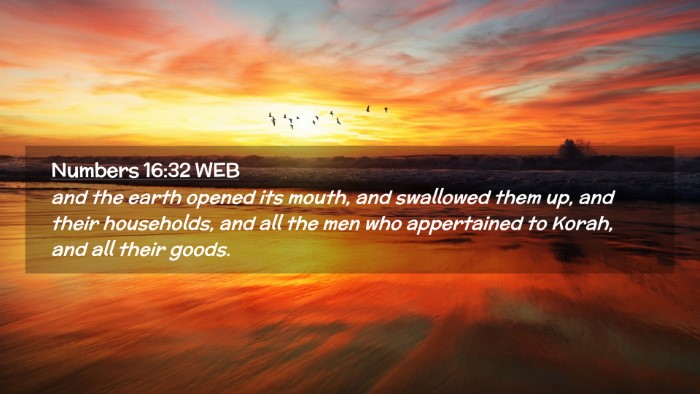Picture 02 - Numbers 16:32 WEB Desktop Wallpaper - and the earth opened its mouth, and swallowed - Desktop Bible Verse Wallpaper