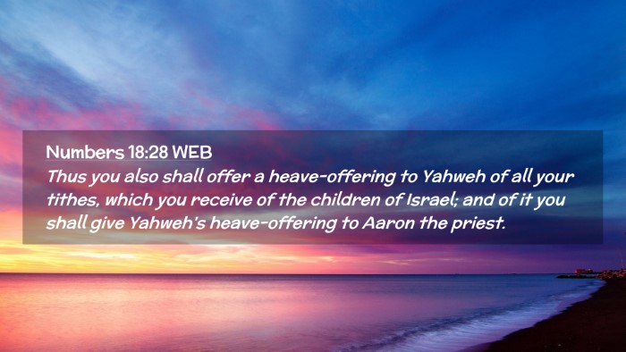 Picture 02 - Numbers 18:28 WEB Desktop Wallpaper - Thus you also shall offer a heave-offering to - Desktop Bible Verse Wallpaper