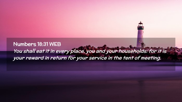 Picture 02 - Numbers 18:31 WEB Desktop Wallpaper - You shall eat it in every place, you and your - Desktop Bible Verse Wallpaper
