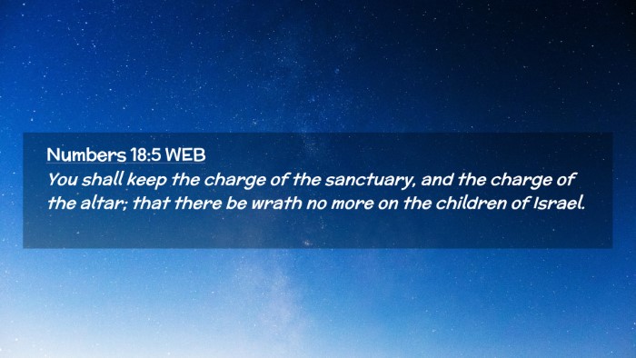 Picture 02 - Numbers 18:5 WEB Desktop Wallpaper - You shall keep the charge of the sanctuary, and - Desktop Bible Verse Wallpaper