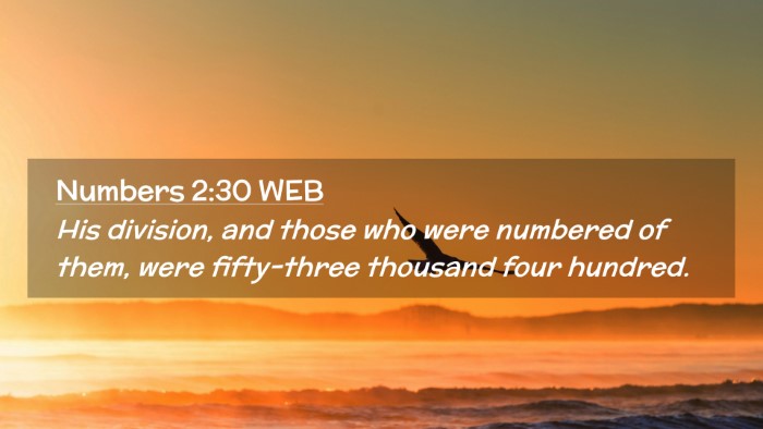 Picture 02 - Numbers 2:30 WEB Desktop Wallpaper - His division, and those who were numbered of - Desktop Bible Verse Wallpaper