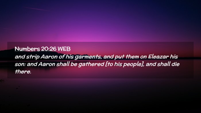 Picture 02 - Numbers 20:26 WEB Desktop Wallpaper - and strip Aaron of his garments, and put them on - Desktop Bible Verse Wallpaper