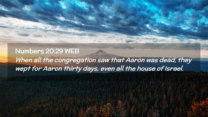 Picture 02 - Numbers 20:29 WEB Desktop Wallpaper - When all the congregation saw that Aaron was - Desktop Bible Verse Wallpaper