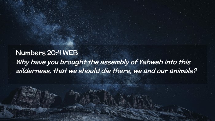 Picture 02 - Numbers 20:4 WEB Desktop Wallpaper - Why have you brought the assembly of Yahweh into - Desktop Bible Verse Wallpaper