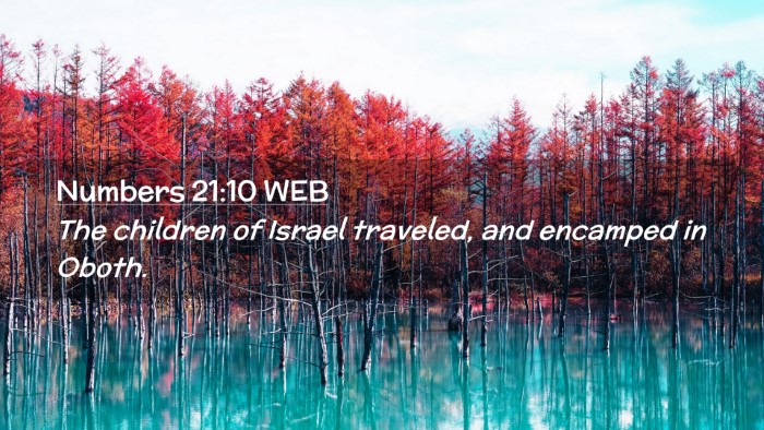Picture 02 - Numbers 21:10 WEB Desktop Wallpaper - The children of Israel traveled, and encamped in - Desktop Bible Verse Wallpaper
