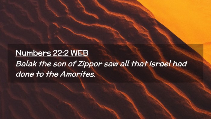 Picture 02 - Numbers 22:2 WEB Desktop Wallpaper - Balak the son of Zippor saw all that Israel had - Desktop Bible Verse Wallpaper