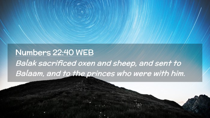 Picture 02 - Numbers 22:40 WEB Desktop Wallpaper - Balak sacrificed oxen and sheep, and sent to - Desktop Bible Verse Wallpaper