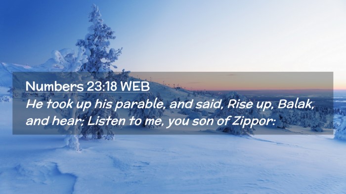 Picture 02 - Numbers 23:18 WEB Desktop Wallpaper - He took up his parable, and said, Rise up, Balak, - Desktop Bible Verse Wallpaper