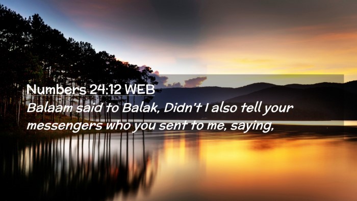 Picture 02 - Numbers 24:12 WEB Desktop Wallpaper - Balaam said to Balak, Didn't I also tell your - Desktop Bible Verse Wallpaper