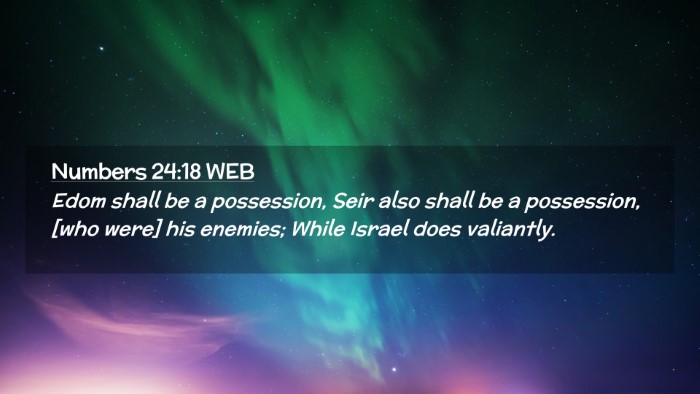 Picture 02 - Numbers 24:18 WEB Desktop Wallpaper - Edom shall be a possession, Seir also shall be a - Desktop Bible Verse Wallpaper