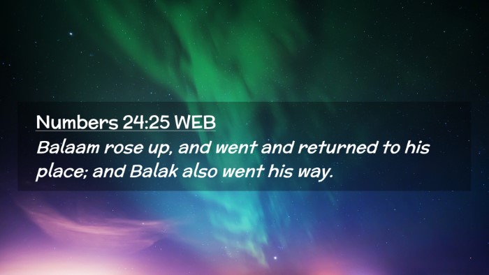 Picture 02 - Numbers 24:25 WEB Desktop Wallpaper - Balaam rose up, and went and returned to his - Desktop Bible Verse Wallpaper