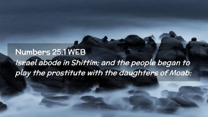 Picture 02 - Numbers 25:1 WEB Desktop Wallpaper - Israel abode in Shittim; and the people began to - Desktop Bible Verse Wallpaper