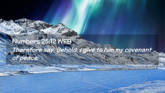 Picture 02 - Numbers 25:12 WEB Desktop Wallpaper - Therefore say, Behold, I give to him my covenant - Desktop Bible Verse Wallpaper