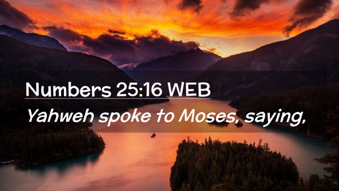 Picture 02 - Numbers 25:16 WEB Desktop Wallpaper - Yahweh spoke to Moses, - Desktop Bible Verse Wallpaper