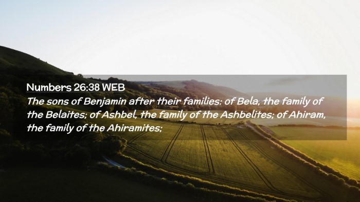 Picture 02 - Numbers 26:38 WEB Desktop Wallpaper - The sons of Benjamin after their families: of - Desktop Bible Verse Wallpaper