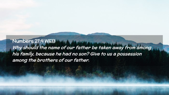 Picture 02 - Numbers 27:4 WEB Desktop Wallpaper - Why should the name of our father be taken away - Desktop Bible Verse Wallpaper
