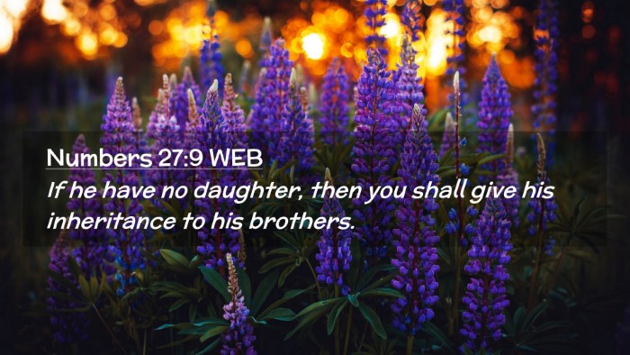 Picture 02 - Numbers 27:9 WEB Desktop Wallpaper - If he have no daughter, then you shall give his - Desktop Bible Verse Wallpaper