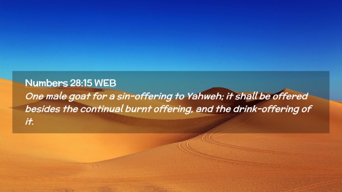 Picture 02 - Numbers 28:15 WEB Desktop Wallpaper - One male goat for a sin-offering to Yahweh; it - Desktop Bible Verse Wallpaper