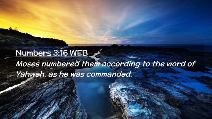 Picture 02 - Numbers 3:16 WEB Desktop Wallpaper - Moses numbered them according to the word of - Desktop Bible Verse Wallpaper