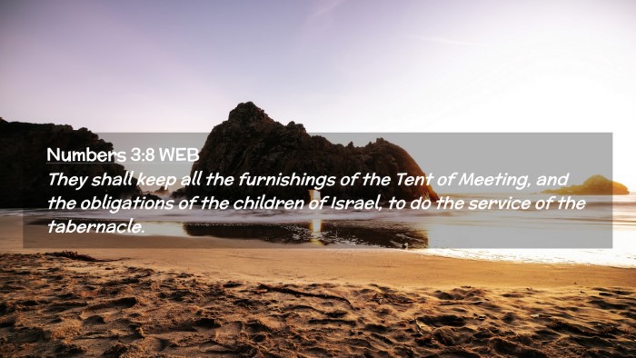 Picture 02 - Numbers 3:8 WEB Desktop Wallpaper - They shall keep all the furnishings of the Tent - Desktop Bible Verse Wallpaper