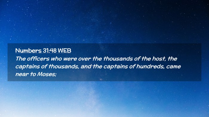 Picture 02 - Numbers 31:48 WEB Desktop Wallpaper - The officers who were over the thousands of the - Desktop Bible Verse Wallpaper