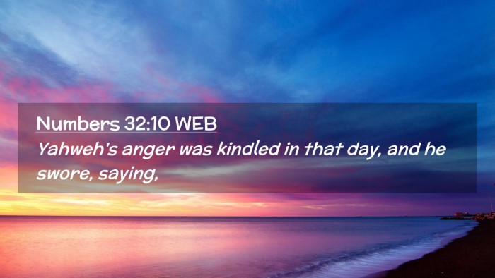 Picture 02 - Numbers 32:10 WEB Desktop Wallpaper - Yahweh's anger was kindled in that day, and he - Desktop Bible Verse Wallpaper