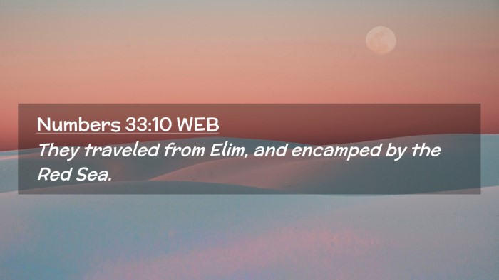 Picture 02 - Numbers 33:10 WEB Desktop Wallpaper - They traveled from Elim, and encamped by the Red - Desktop Bible Verse Wallpaper
